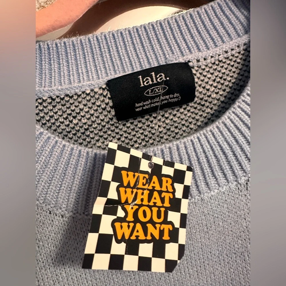 Lala Karma Queen Oversized Knit in Sky Blue - Picture 2 of 4